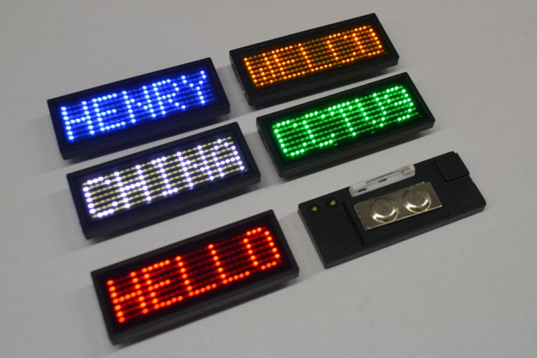 LED Scrolling Name Badge CyberPup Art & Glow